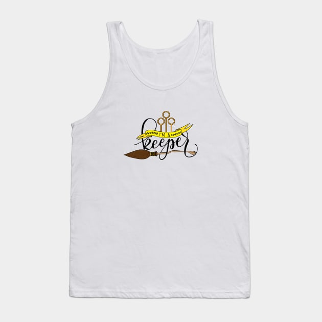 Black 'I'm A Keeper' Pun - Yellow Tank Top by cheekymare